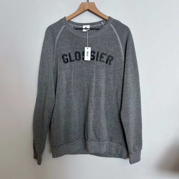 Glossier Grey Sweatshirt Size Large - Picture 1 of 8